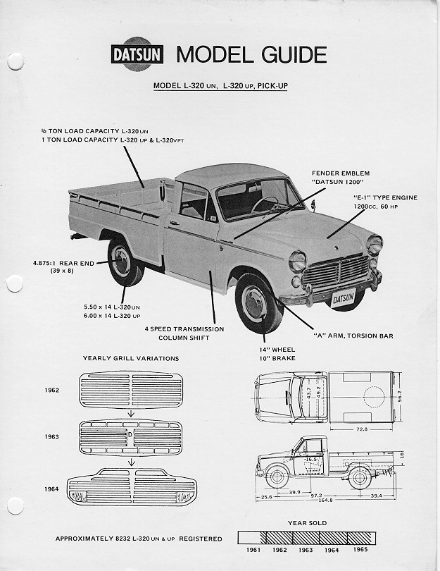 Early 1965 Datsun TRUCK Under Glove Box SHELF  61 62 63 64 65 1961 L320 